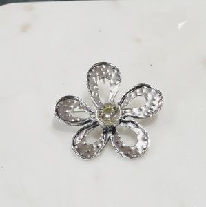 Silpada Silver Flower Pendant/Pin